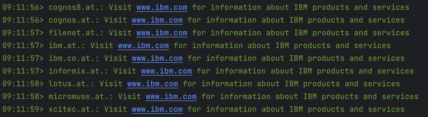 IBM ads in DNS